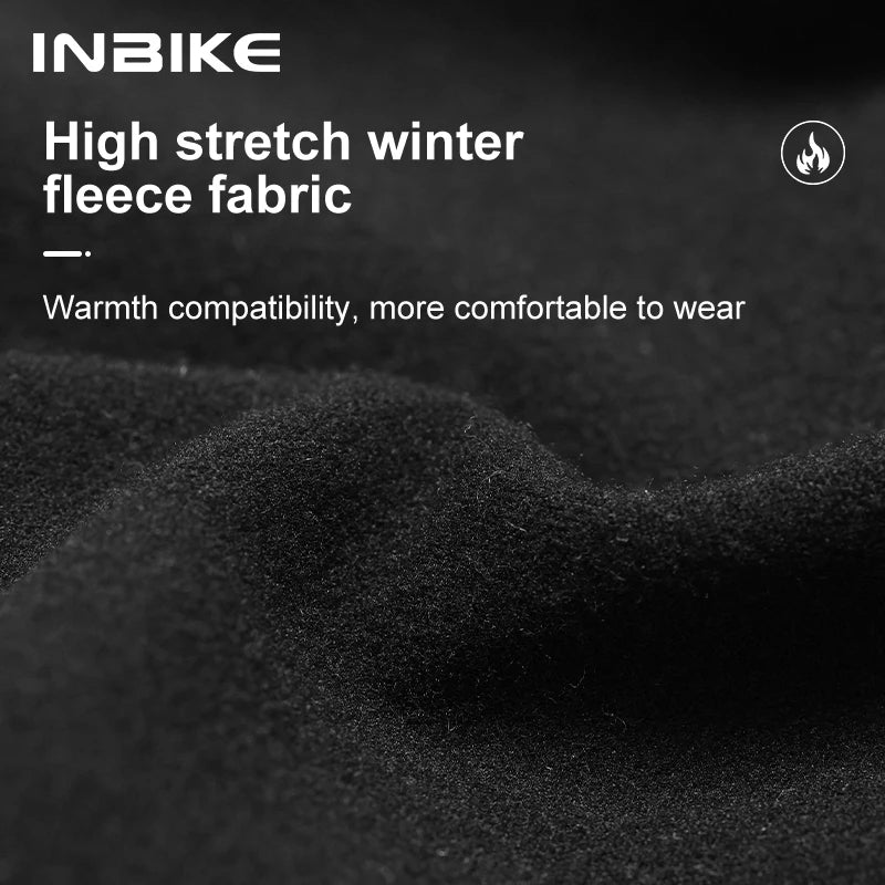 INBIKE - Pantalones de ciclismo de invierno con tirantes térmicos de forro polar para hombre, ropa de ciclismo de montaña con acolchado 3D y mallas para clima frío